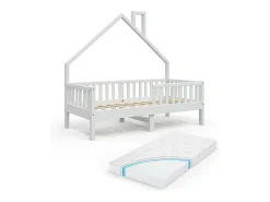 Cama de casa branco 168x83x155 noemi