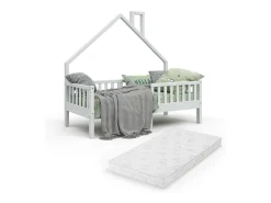 Cama de casa branco 168x83x155 noemi