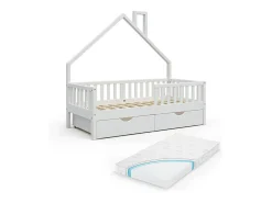 Cama de casa branco 168x83x155 noemi