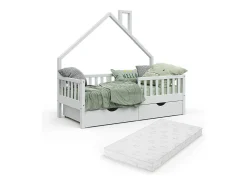 Cama de casa branco 168x83x155 noemi