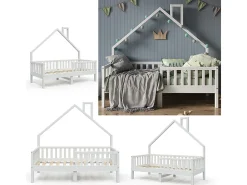 Cama de casa branco 168x83x155 noemi