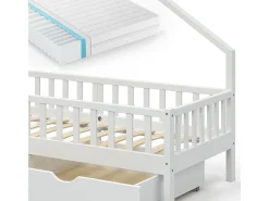 Cama de casa branco 208x93x155 noemi