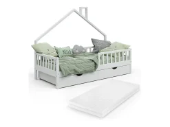 Cama de casa branco 208x93x155 noemi