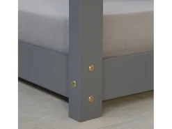 Cama de casa 90x200 cm Cinza Woodbed