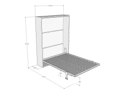 Cama de casal dobrável vertical Versia 160 Argilla