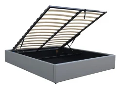 Cama de casal em PVC com armazenamento 