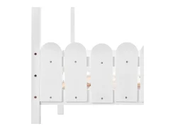 Cama de casal infantil branca 90x200cm com 2 gavetas, pinho + MDF, sem colchão