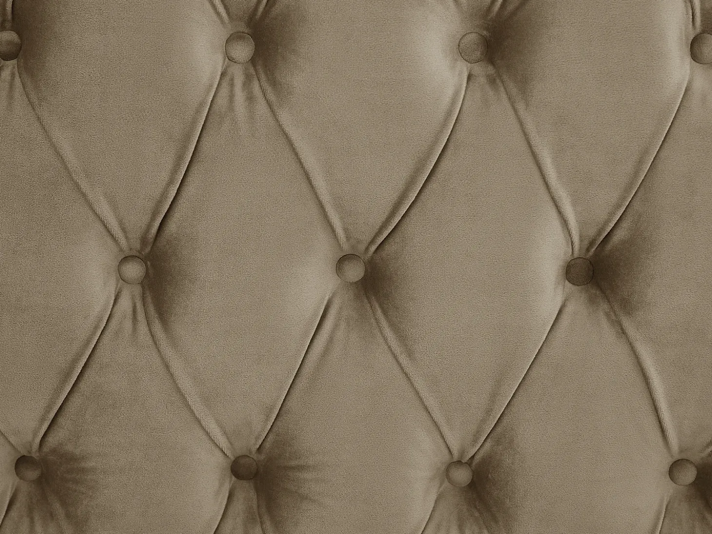 Cama de casal tamanho Queen Chesterfield com arrumação em veludo taupe + colchão - DULENI
