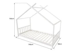 Cama de criança 190x90cm GASPARD branco