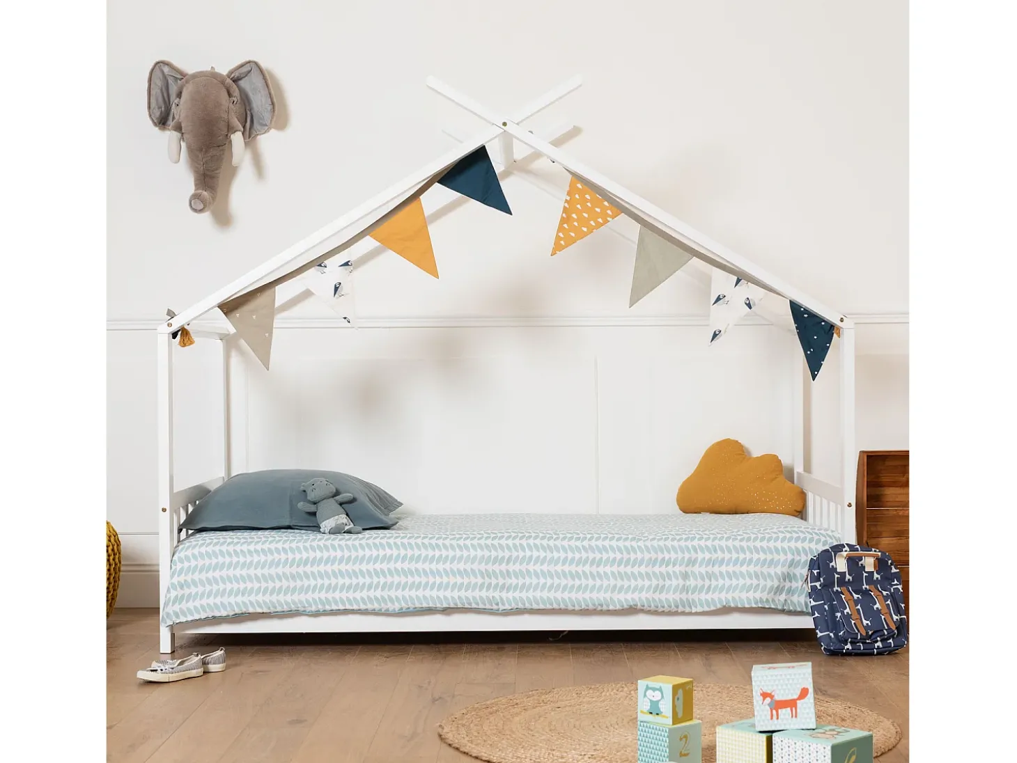 Cama de criança 190x90cm GASPARD branco