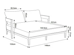 Cama de jardim em alumínio - Antracite - NYDELO da MYLIA