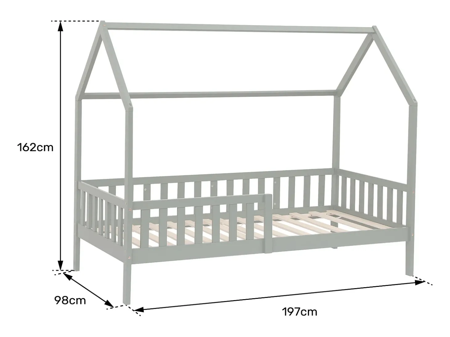 Cama de nidificação para crianças 190x90cm branco MARCEAU