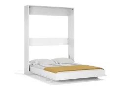 Cama dobrável vertical branca 135x200cm