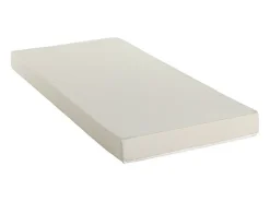 Cama dupla 2 x 90 x 190 cm em MDF e pinho cor natural e bege + colchão - TALUDO