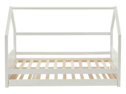 Cama dupla cabana 2 x 90 x 190 cm em madeira de pinho branco - HURRA