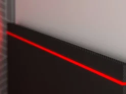 Cama dupla gamer 2 x 90 x 200 cm com secretária e LEDs antracite e vermelho - VOUANI