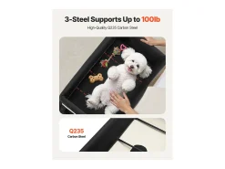 Cama Elevada SucceBuy para Cães Gatos, Cama de Acampamento para Animais de Estimação Dobrável, Cama para Cães de Tecido Oxford 600D e Veludo Holandês