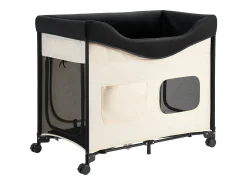 Cama Elevada SucceBuy para Cães Gatos, Cama de Acampamento para Animais de Estimação Dobrável, Cama para Cães de Tecido Oxford 600D e Veludo Holandês