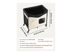 Cama Elevada SucceBuy para Cães Gatos, Cama de Acampamento para Animais de Estimação Dobrável, Cama para Cães de Tecido Oxford 600D e Veludo Holandês