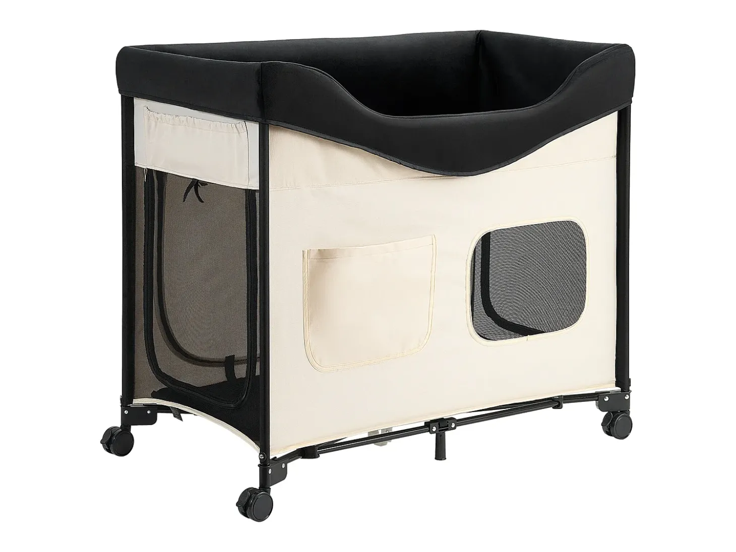 Cama Elevada SucceBuy para Cães Gatos, Cama de Acampamento para Animais de Estimação Dobrável, Cama para Cães de Tecido Oxford 600D e Veludo Holandês