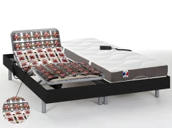 Cama elétrica 100% látex 5 zonas preto 2x90x200 JUPITER