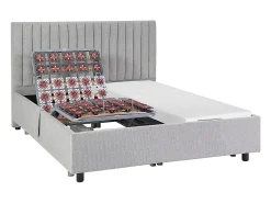 Cama elétrica articulada decorativa sommier colchão memória forma 2x70x190 cm cinza SASORA