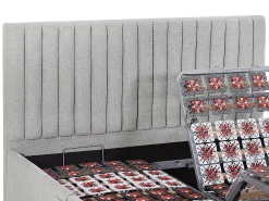 Cama elétrica articulada decorativa sommier colchão memória forma 2x70x190 cm cinza SASORA