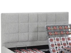 Cama elétrica articulada decorativa sommier colchão molas ensacadas 2x70x190cm cinza MANAM