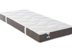 Cama elétrica articulada decorativa sommier colchão látex 2x70x190 cm tecido bege TIARI