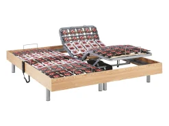 Cama elétrica articulada terminais memória ATRIDE da YSMÉE carvalho 2 x 90 x 200 cm