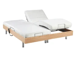 Cama elétrica CASSIOPEE III 2x90x200 - Cor: carvalho