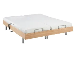 Cama elétrica CASSIOPEE III 2x80x200 - Cor: carvalho