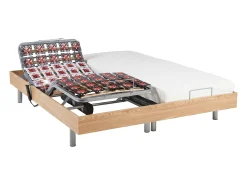Cama elétrica CASSIOPEE III 2x80x200 - Cor: carvalho