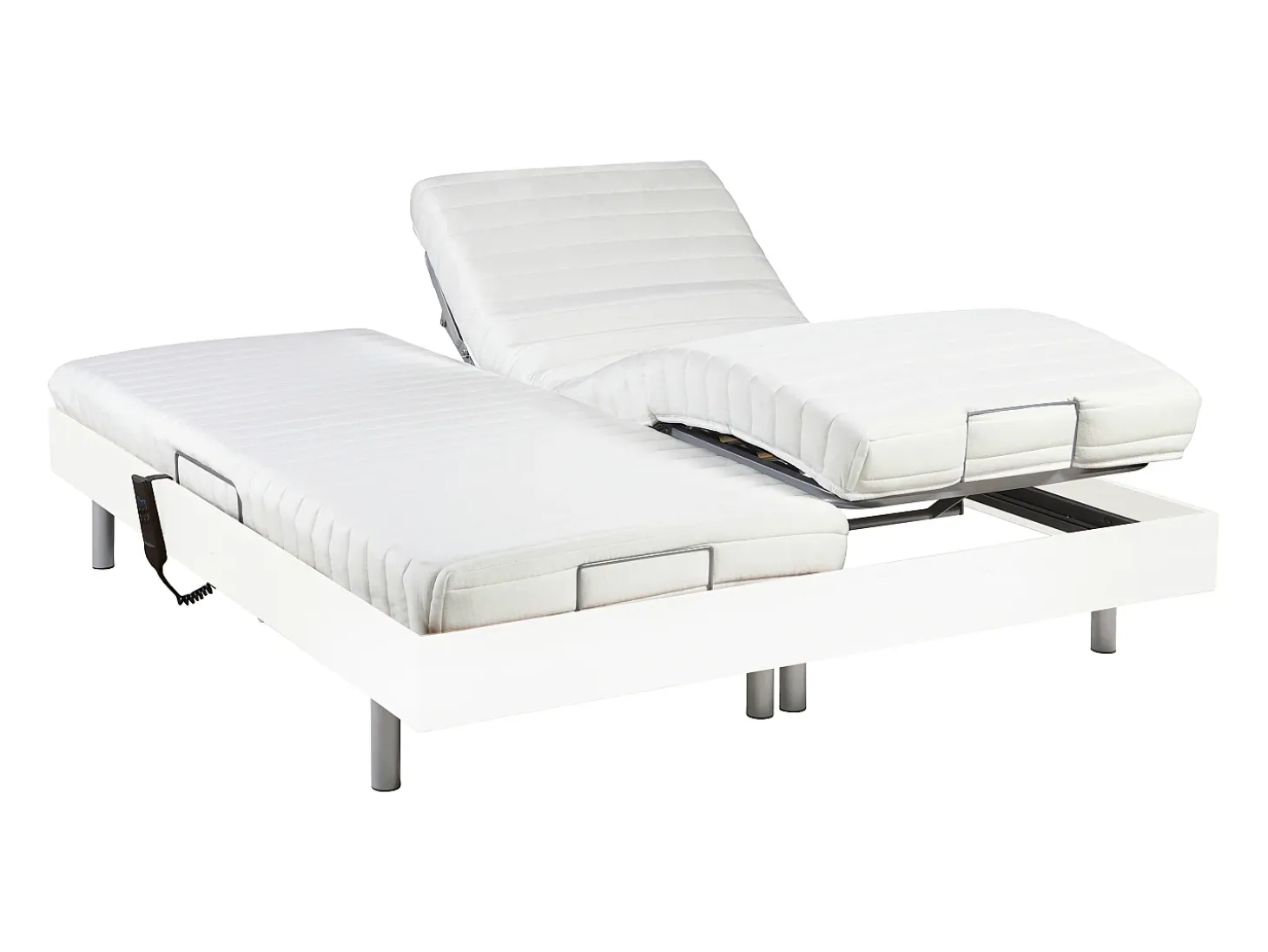 Cama elétrica CASSIOPEE III 2x80x200 - Cor: branco