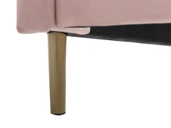 Cama em formato de concha, 140 x 190 cm, em veludo rosa - LIVAYA