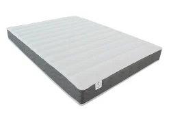Cama embutida retrátil vertical 160 x 200 cm cinza e branca com colchão - MALINA II
