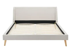 Cama escandinava 160x200 cm tecido bege - BENEDICTE