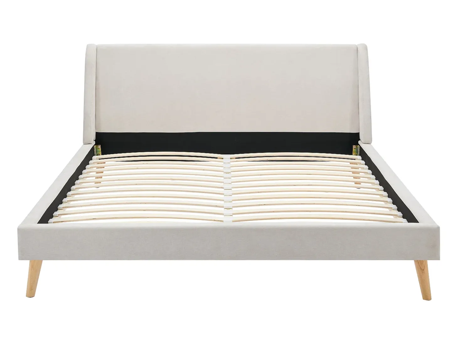 Cama escandinava 160x200 cm tecido bege - BENEDICTE