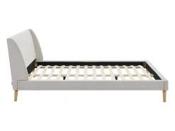 Cama escandinava 160x200 cm tecido bege - BENEDICTE