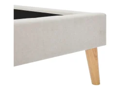 Cama escandinava 160x200 cm tecido bege - BENEDICTE