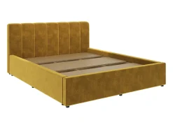 Cama estofada Almo haaus, 200 x 160 cm, Ocre