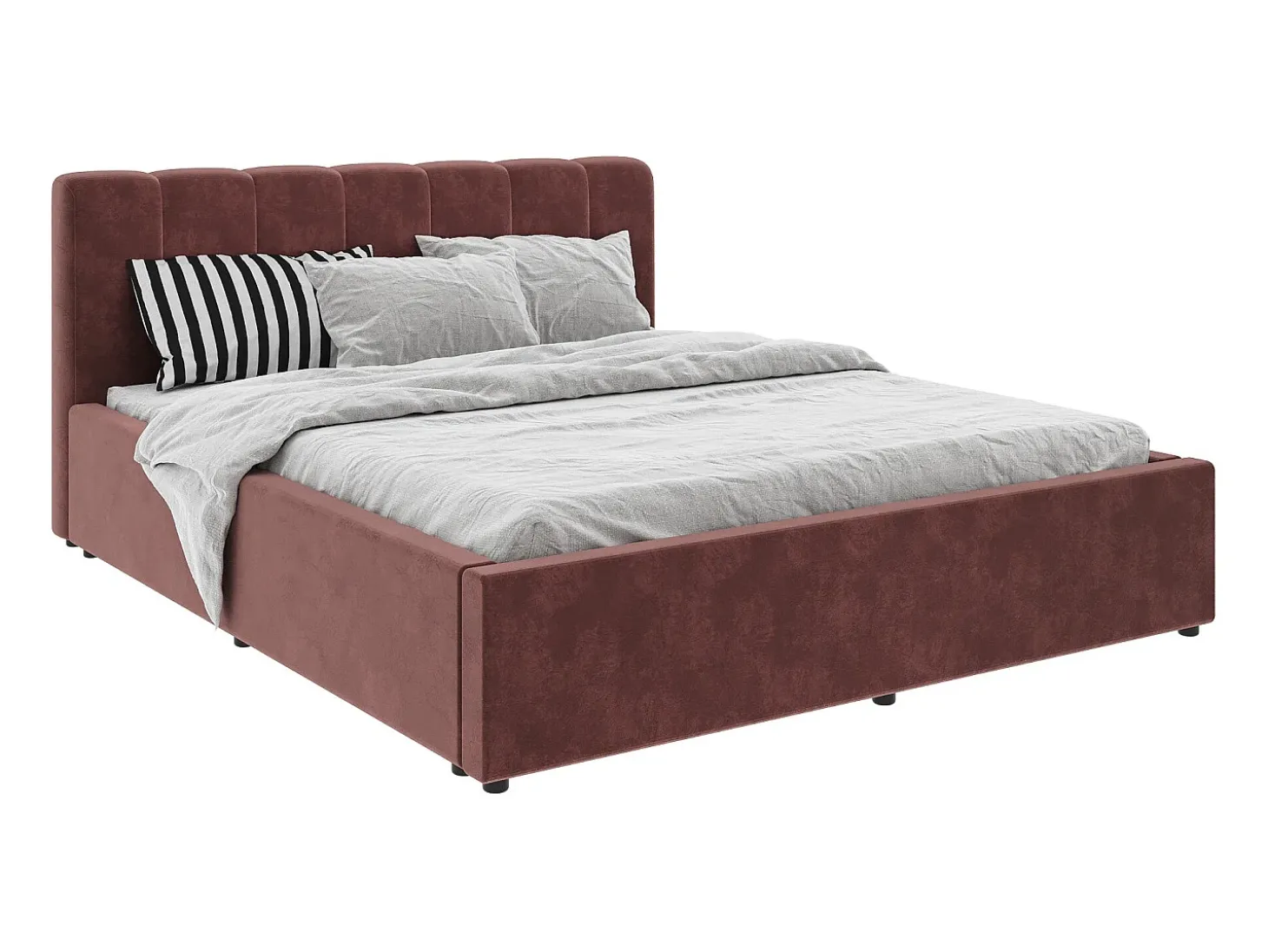 Cama estofada Almo haaus, 200 x 160 cm, Roxo