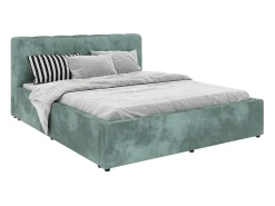 Cama estofada Almo haaus, 200 x 160 cm, Turquesa