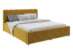 Cama estofada Almo haaus, 200 x 140 cm, Ocre