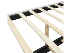 Cama estofada em pelúcia 140x200cm - com gavetão extraível - com base de ripas de MDF - Branco