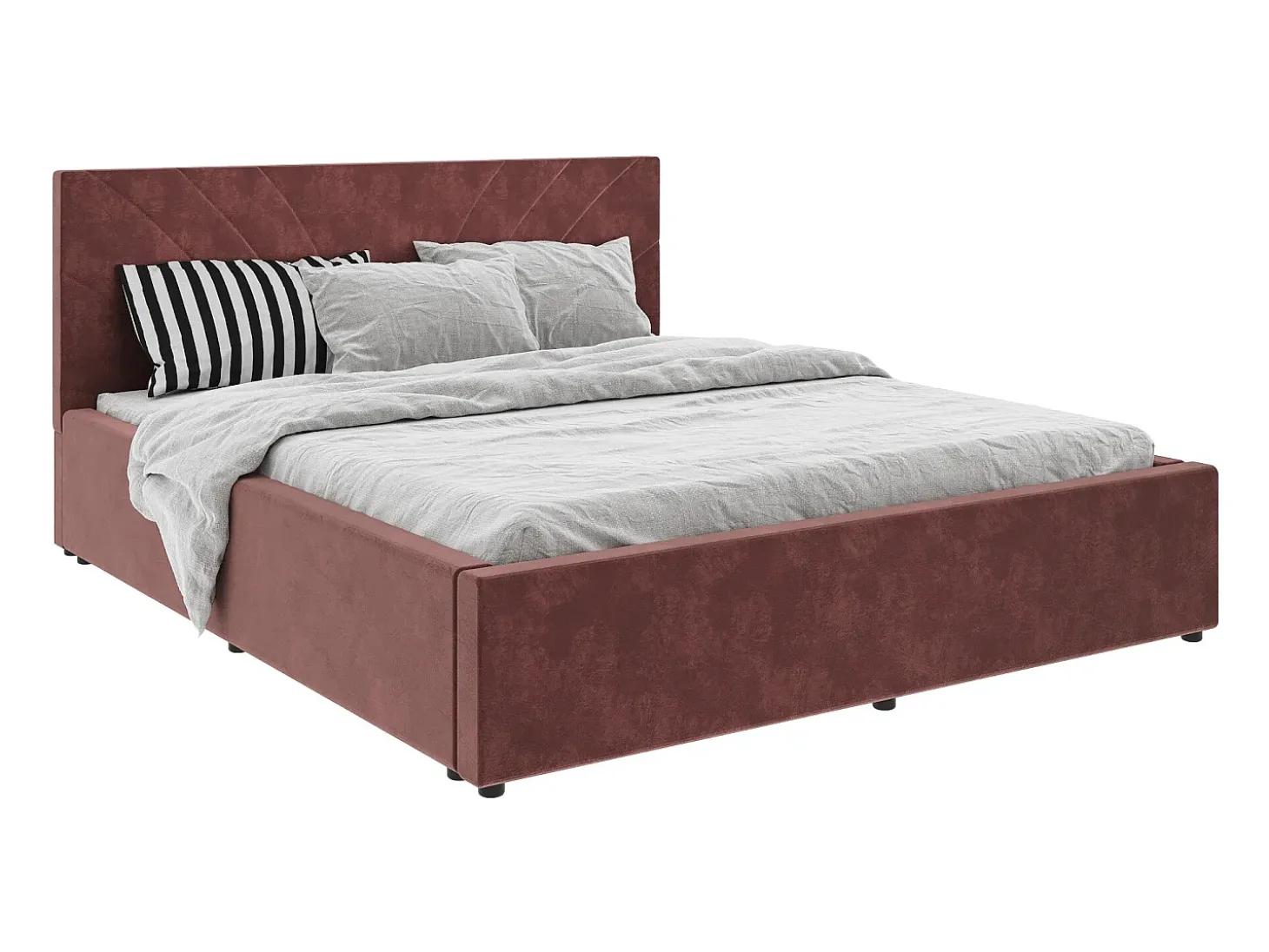 Cama estofada Fargo haaus, 200 x 160 cm, Roxo