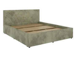 Cama estofada Fargo haaus, 200 x 160 cm, Caqui