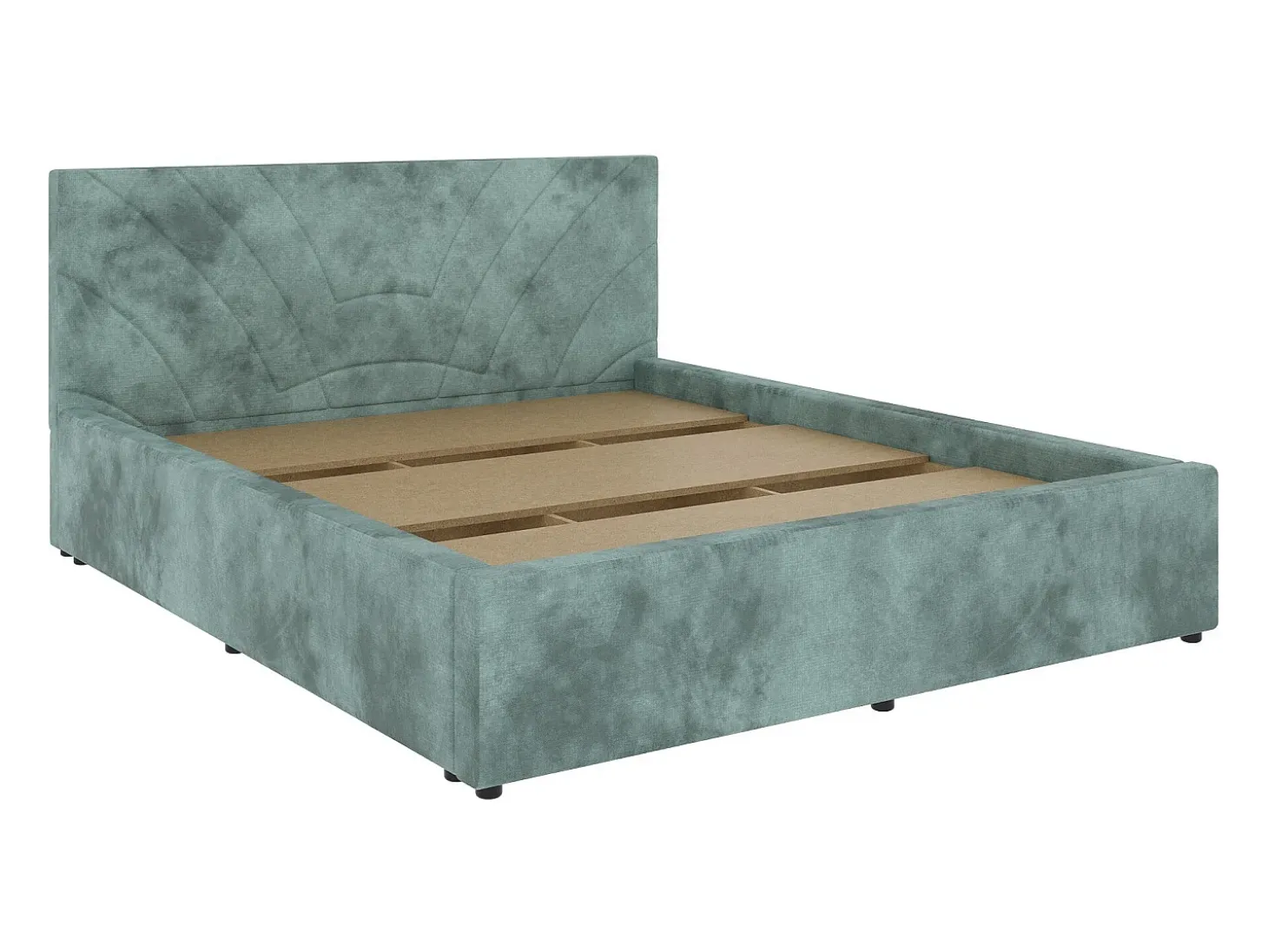 Cama estofada Fargo haaus, 200 x 160 cm, Turquesa