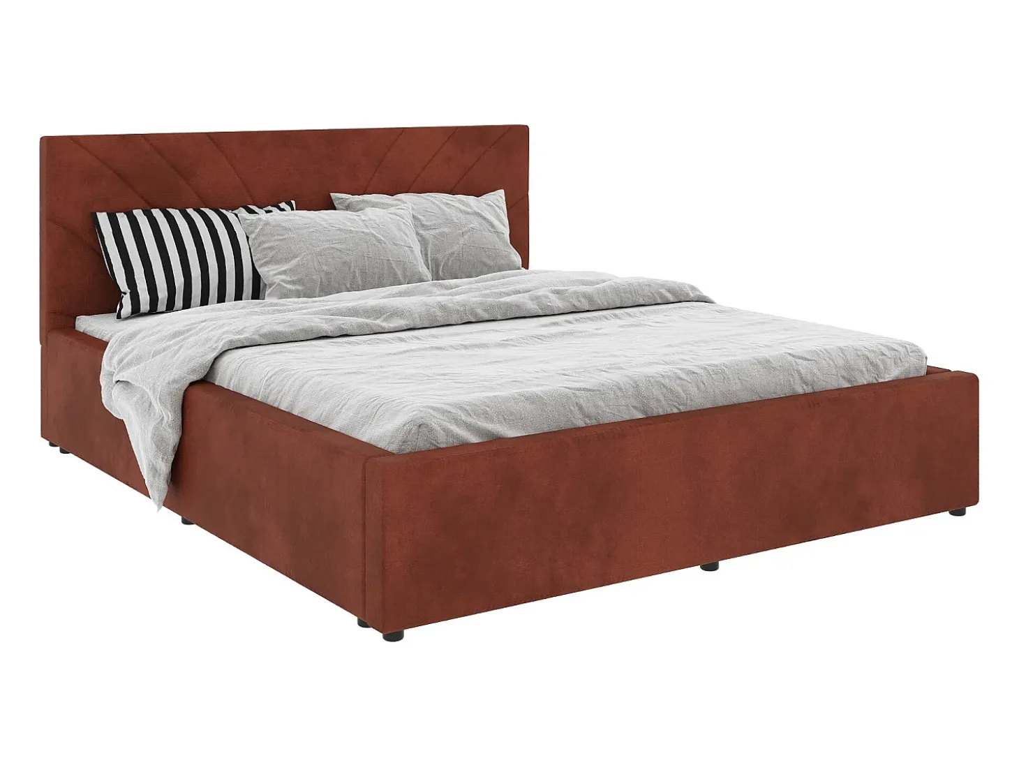 Cama estofada Fargo haaus, 200 x 160 cm, Caramelo