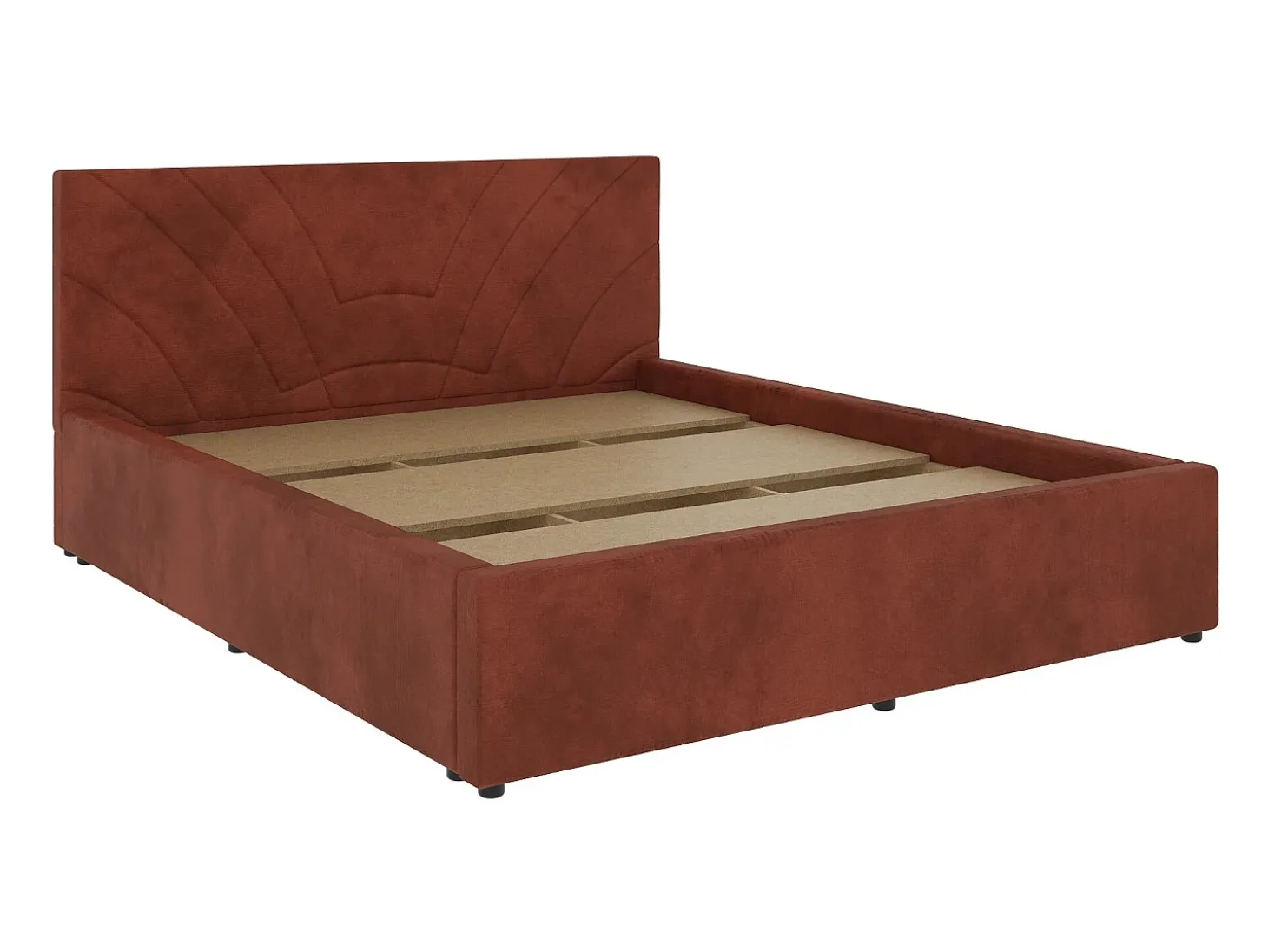 Cama estofada Fargo haaus, 200 x 160 cm, Caramelo